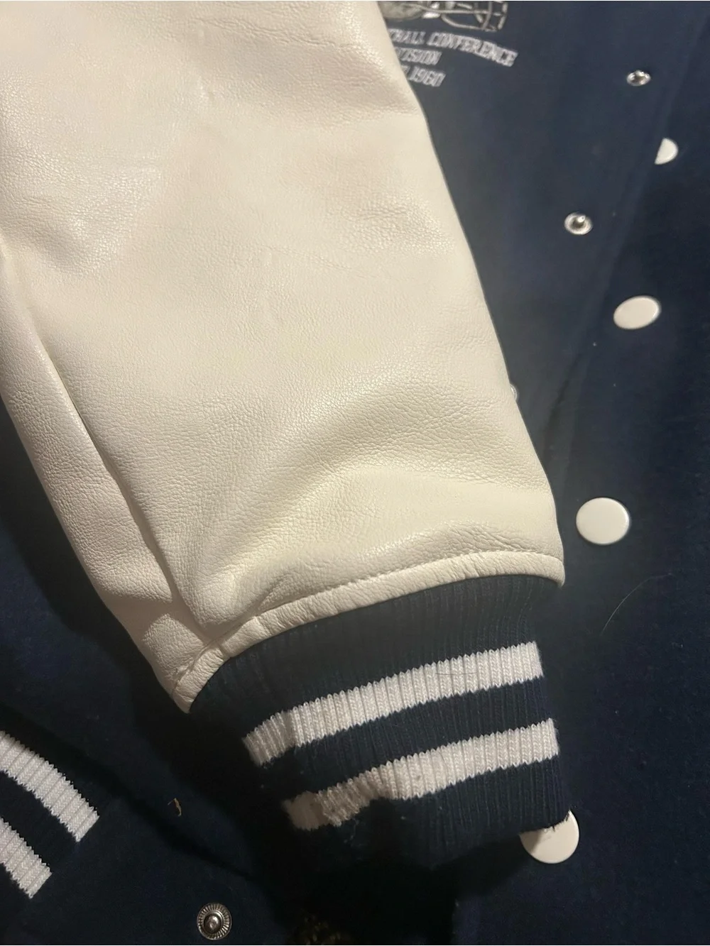 Dallas Cowboys Men’s Navy and White Varsity Jacket